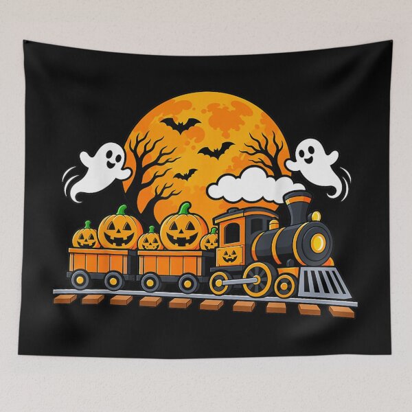 Item preview, Halloween Train Ghost Pumpkin Costume Toddler Boys Kids designed and sold by hoganpineda.
