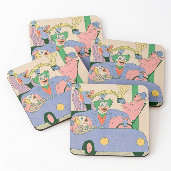 Item preview, Crazy Clown Car Retro Cartoon Sticker designed and sold by Frenky Stickers.