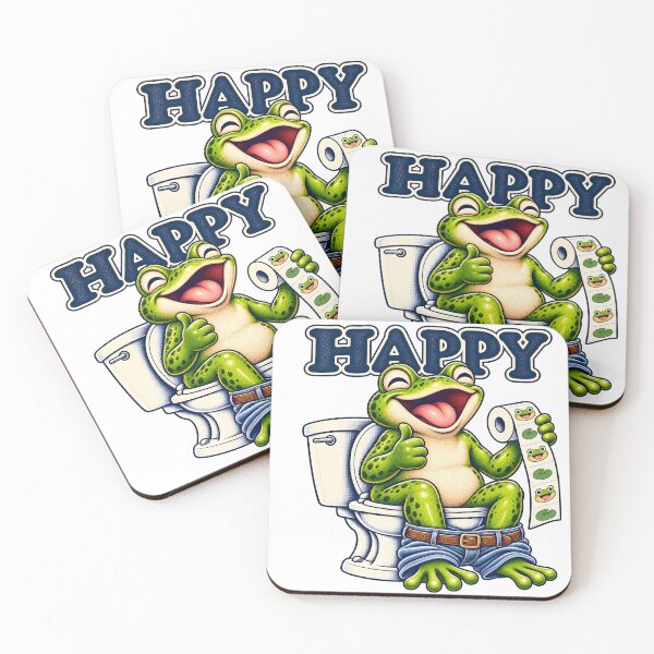 Item preview, Happy Frog Bathroom Humor Vintage Design designed and sold by Clothes With Smiling Animals Walt Gral.