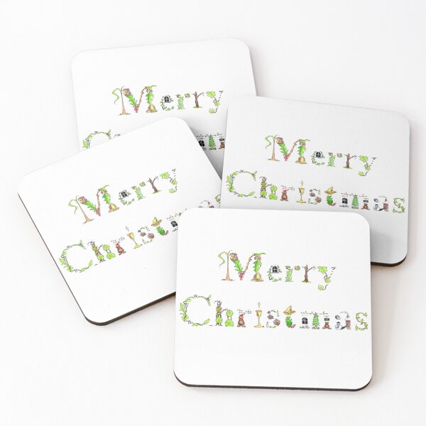Item preview, Merry Christmas Illuminated Letters designed and sold by Dean Harkness Art.