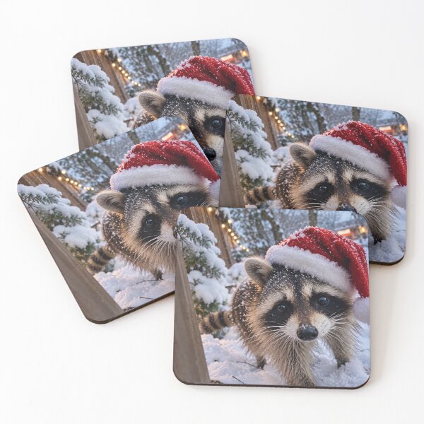 Item preview, mapache navideño designed and sold by Konvero.