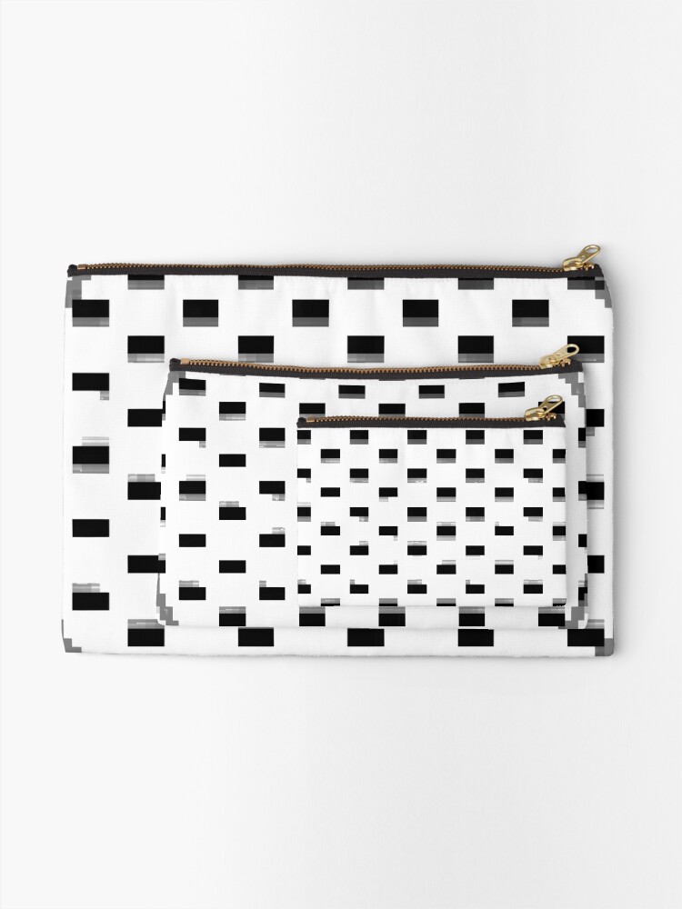 Alternate view of Black Dot Square by RootCat Zipper Pouch