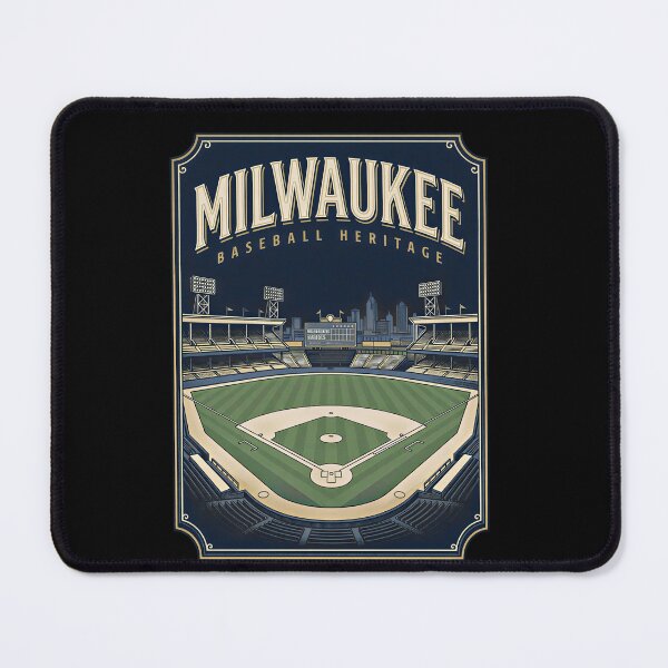 Item preview, Vintage Milwaukee Baseball Stadium Illustration designed and sold by Etch-art.