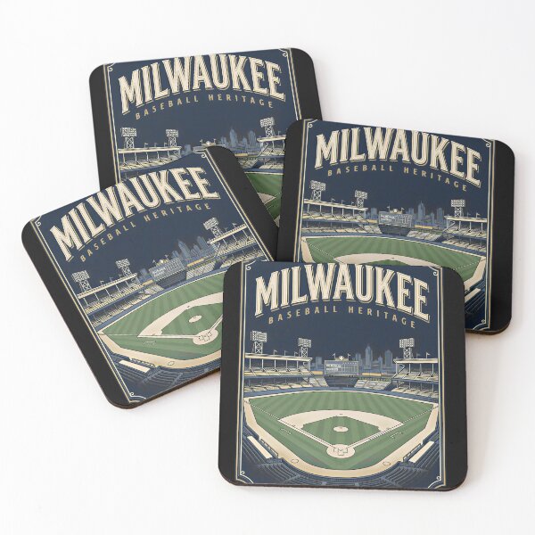 Item preview, Vintage Milwaukee Baseball Stadium Illustration designed and sold by Etch-art.