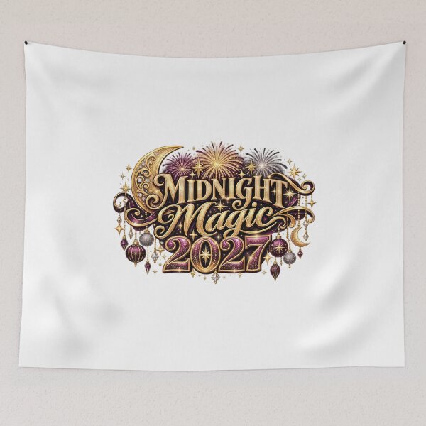Item preview, Midnight Magic 2027 Happy New Year Celebration Design designed and sold by FuzionRaptor.