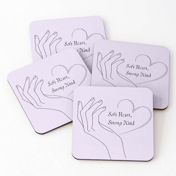 Item preview, Soft Heart Strong Mind Ethereal Gradient Glow Hand Art Design designed and sold by tinkeybabes.