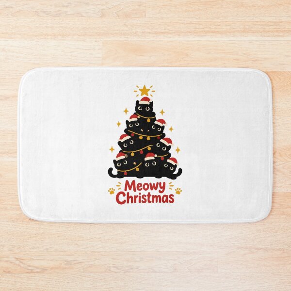 Item preview, Meowy Christmas Cute Cat Holiday Design for Festive Cheer PERFECT GIFT FOR YOU AND FRIENDS designed and sold by FilthyOldHag.