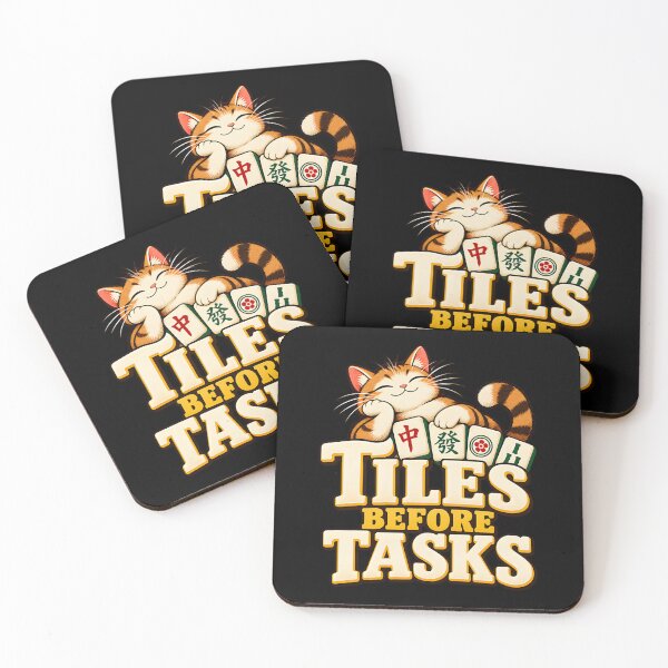Item preview, Cat Tiles Before Tasks designed and sold by quicopag.