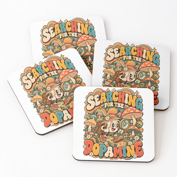 Item preview, Searching For The Dopamine retro Groovy Mascot designed and sold by Win Hardy.