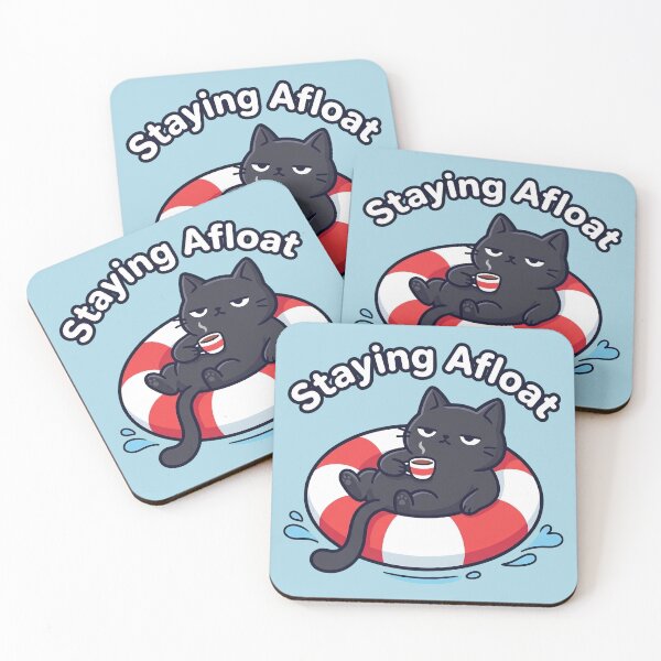 Item preview, Staying Afloat Cat Lifebuoy designed and sold by Rariks.