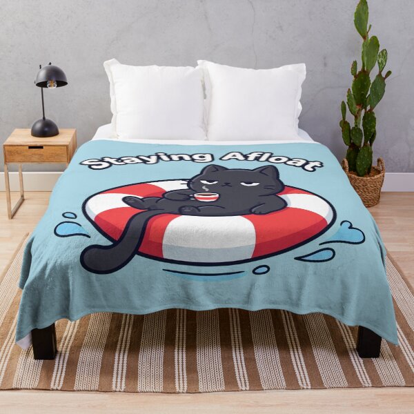 Item preview, Staying Afloat Cat Lifebuoy designed and sold by Rariks.