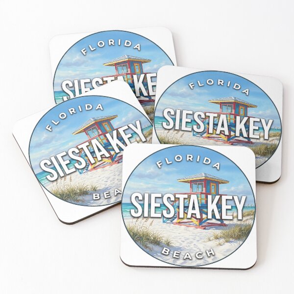 Item preview, Siesta Key Florida Lifeguard Tower Round Badge Sticker designed and sold by DetourDgn.