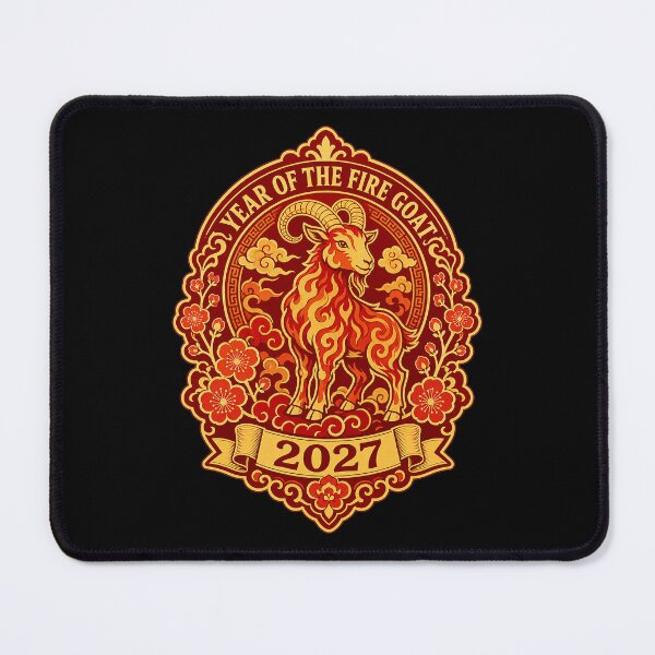 Item preview, Year of the Fire Goat 2027 Chinese Zodiac Lunar New Year Art designed and sold by Fragy72.