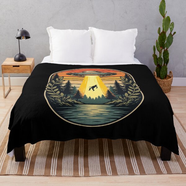 Item preview, Vintage Alien Abduction UFO Sunset designed and sold by DariaOltes.