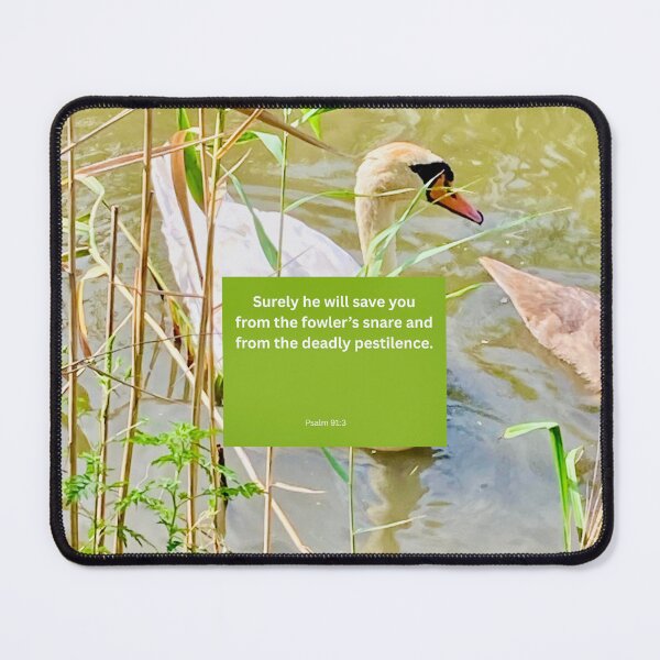 Item preview, Psalm 91 white swan background designed and sold by happytraveller1.