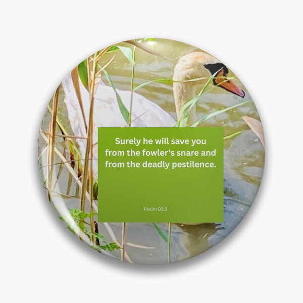 Item preview, Psalm 91 white swan background  designed and sold by happytraveller1.