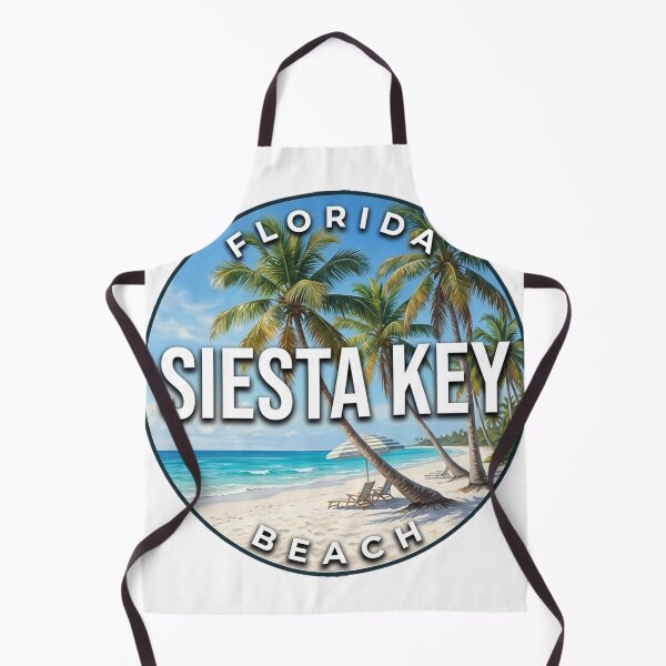 Item preview, Siesta Key Florida Palm Shore Round Badge Sticker designed and sold by DetourDgn.