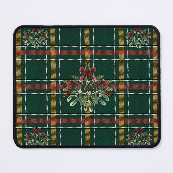 Item preview, Festive Green Tartan With Mistletoe Red Bow designed and sold by Jeffrey-Jeffrey.