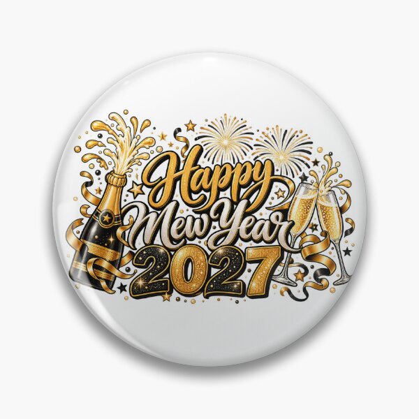 Item preview, Happy New Year 2027 Celebration Cheer Festive Design designed and sold by FuzionRaptor.