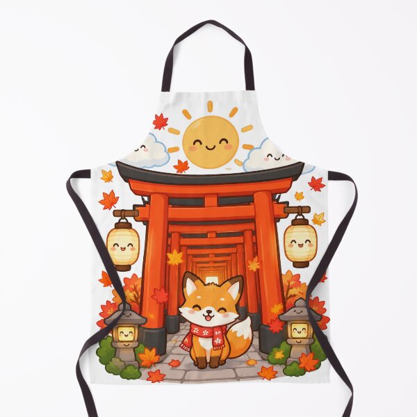 Item preview, Cute Kawaii Kyoto Torii Tunnel Fox designed and sold by porchswings.