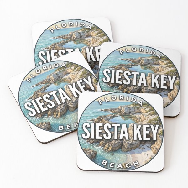 Item preview, Siesta Key Florida Point of Rocks Round Badge Sticker designed and sold by DetourDgn.
