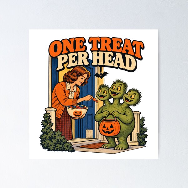 Item preview, ONE TREAT PER HEAD designed and sold by Pixdot.