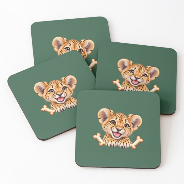Item preview, Spotted Cheetah Cub and Two Tiny Bones designed and sold by annenambiro.
