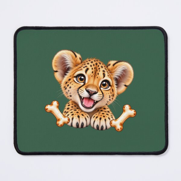 Item preview, Spotted Cheetah Cub and Two Tiny Bones designed and sold by annenambiro.
