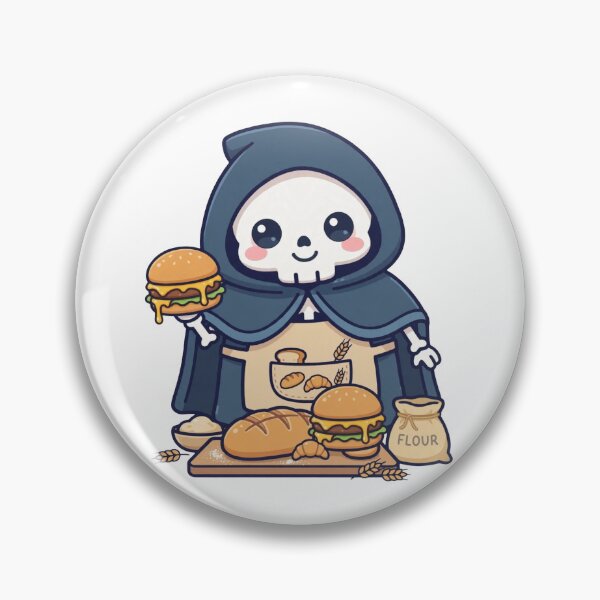 Item preview, Cute Grim Reaper Burger Chef Bakery designed and sold by ThePrintArt.