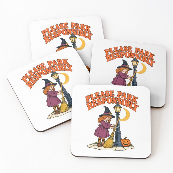 Item preview, Please Park Responsibly Halloween Witch Broom designed and sold by Pixdot.