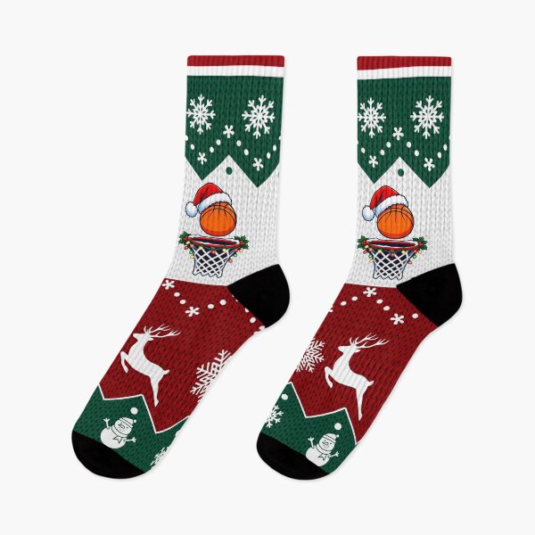 Item preview, Basketball Ugly Christmas Sweater Pattern designed and sold by BeebooDesign.