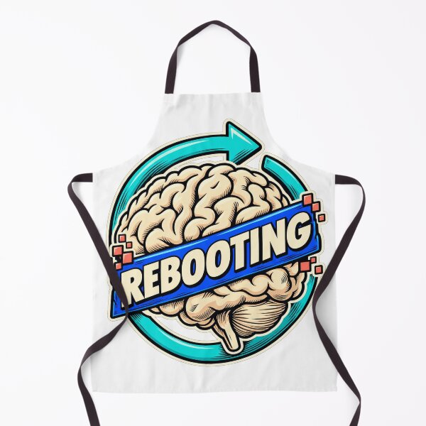 Item preview, Rebooting Brain with Turquoise Circular Arrows designed and sold by sasaPRO.