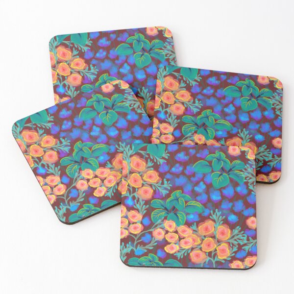 Item preview, My Garden - Cornflowers Marigolds Basil / XL / Vibrant blue green orange designed and sold by Elisa Moriconi.