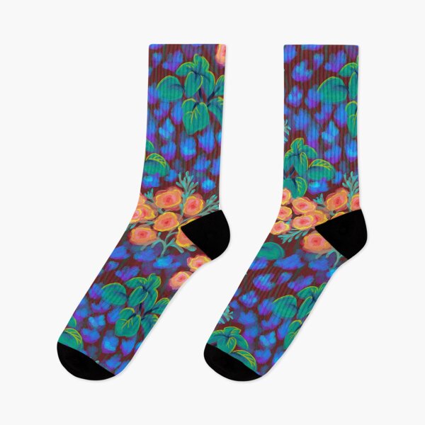 Item preview, My Garden - Cornflowers Marigolds Basil / XL / Vibrant blue green orange designed and sold by Elisa Moriconi.