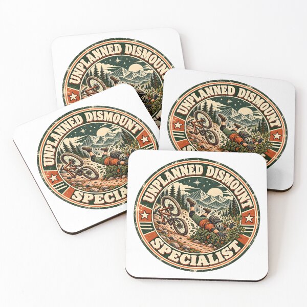 Item preview, Unplanned Dismount Specialist Retro Biking Badge designed and sold by Win Hardy.