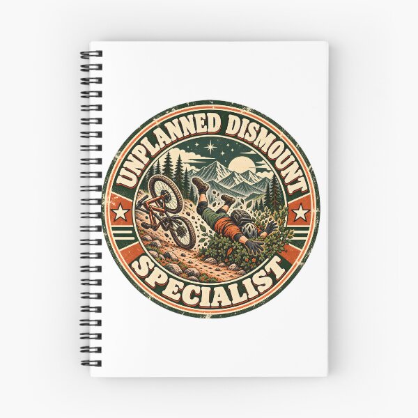 Item preview, Unplanned Dismount Specialist Retro Biking Badge designed and sold by Win Hardy.
