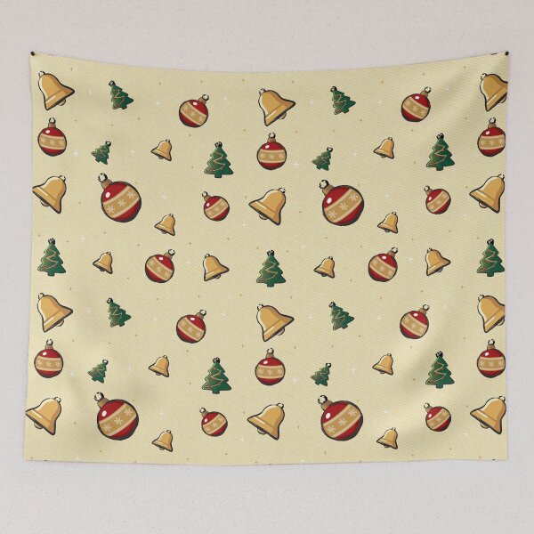 Item preview, Christmas Ornaments Seamless Pattern On Cream Background designed and sold by Jeffrey-Jeffrey.