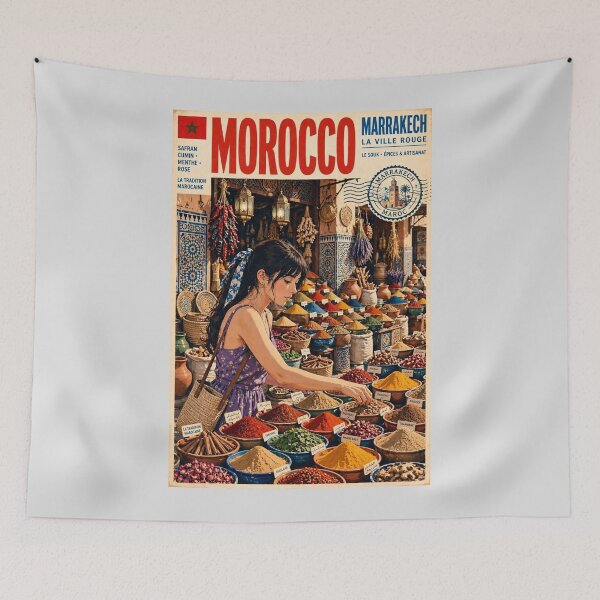 Item preview, MOROCCO - Magical Marrakech - Colorful Souk designed and sold by DibujandoPorfa.