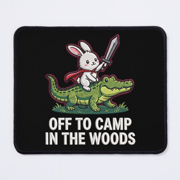 Item preview, Bunny Off to Camp in the Woods designed and sold by dudelinart.