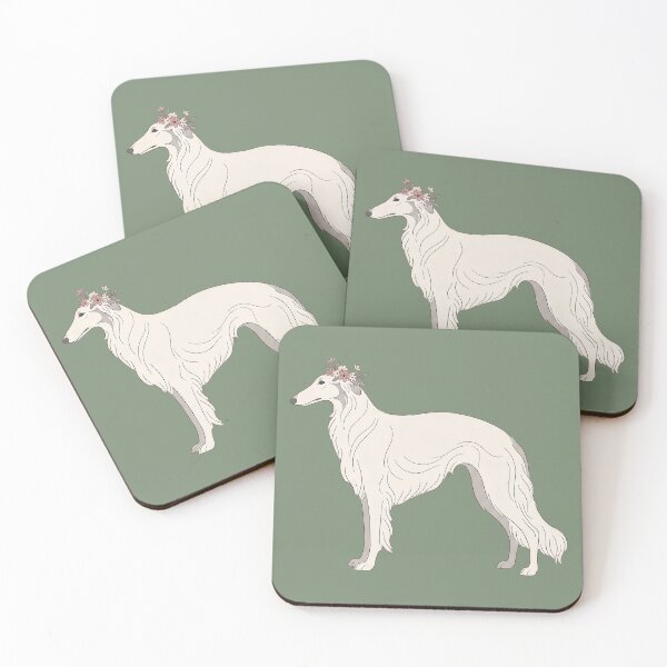 Item preview, Elegant Borzoi Flowers Crown designed and sold by Rariks.