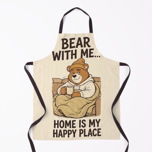Item preview, Bear With Me Home Is My Happy Place Funny Introvert Bear T-Shirt designed and sold by EverydayBadge.
