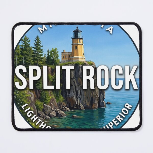 Item preview, Split Rock Lighthouse Minnesota Calm Waters Round Badge Sticker designed and sold by DetourDgn.