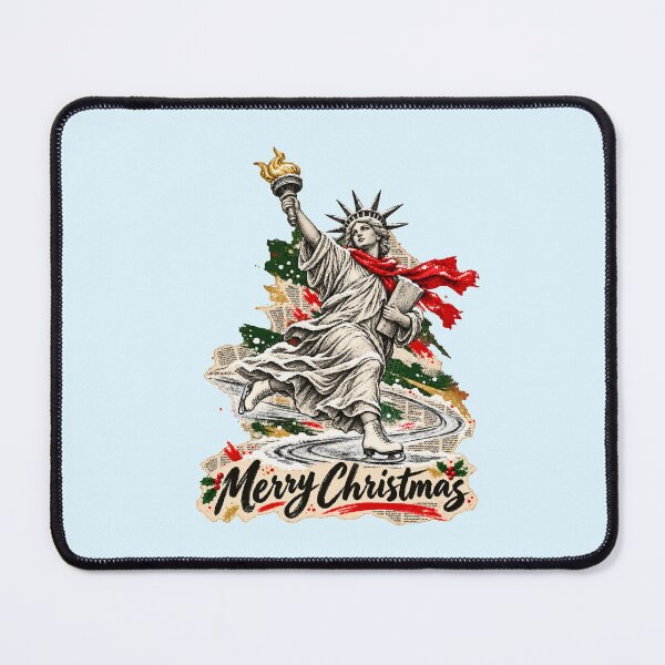 Item preview, Freedom skates through snow and Christmas motifs designed and sold by Honu2025.