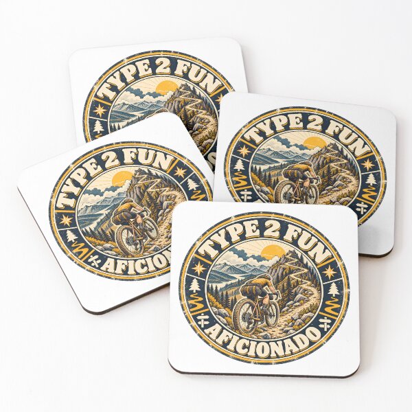 Item preview, Type 2 Fun Aficionado Retro Gravel Biking Badge designed and sold by Win Hardy.