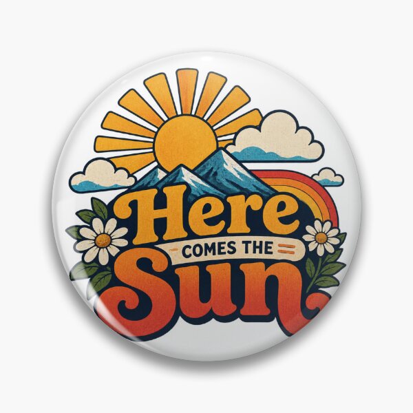 Item preview, Here Comes the Sun Inspirational Graphic Design with Sun Illustration LIMITED EDITION designed and sold by DastardCo.