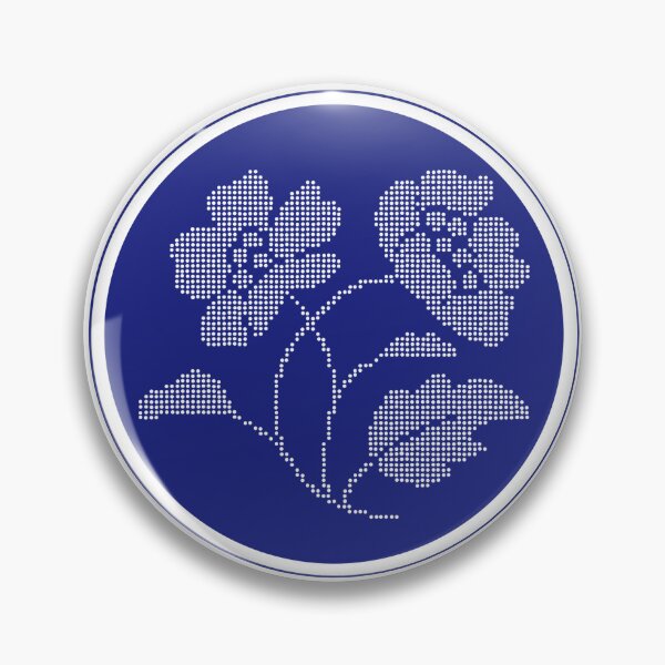Item preview, Vintage Blue Botanical Floral Motif in Round Frame - 11 designed and sold by ivyysophia.