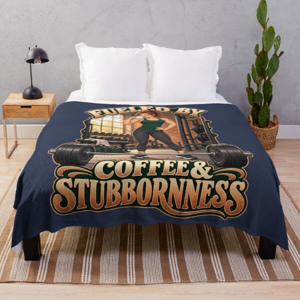Item preview, Fueled by Coffee & Stubbornness – Gym Humor designed and sold by GENX-AUTISM-DAD.