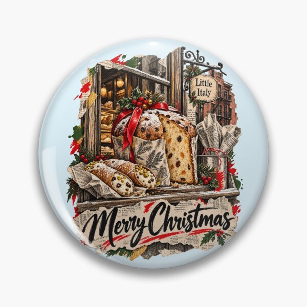 Item preview, Christmas panettone illuminates festive shop window in Little Italy designed and sold by Honu2025.