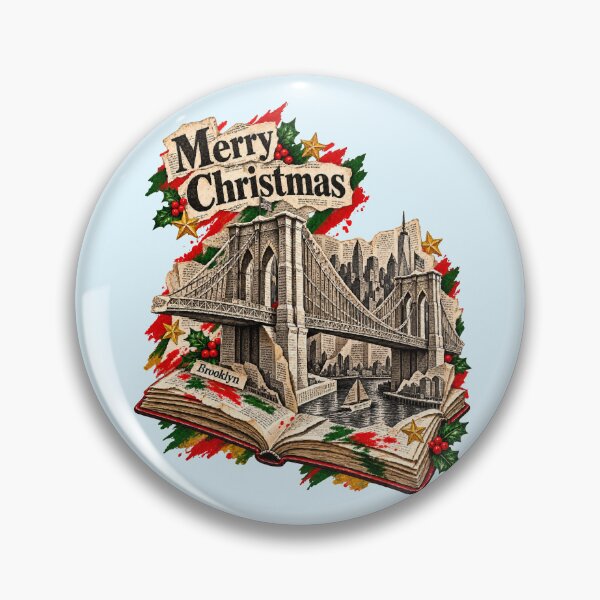 Item preview, Brooklyn Bridge emerges from folded festive pages designed and sold by Honu2025.