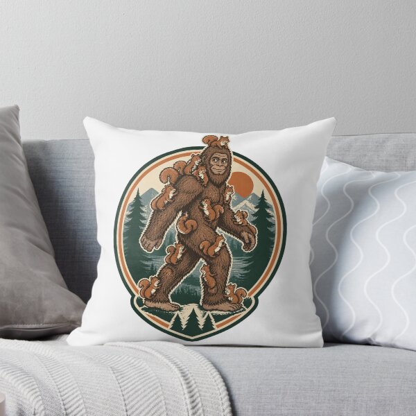Item preview, Bigfoot Covered in Squirrels Funny Cryptid Illustration Design LIMITED EDITION designed and sold by Cabowman.